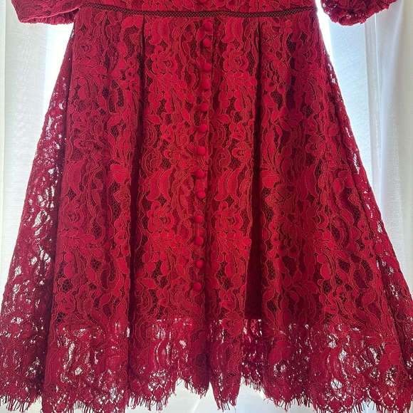 Bardot Red Lace Dress! - Picture 3 of 5